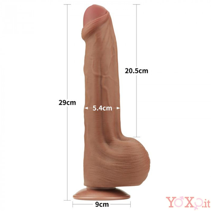 Dildo Mulatto Amilcare Con Pelle Scorrevole E Ventosa X Cm