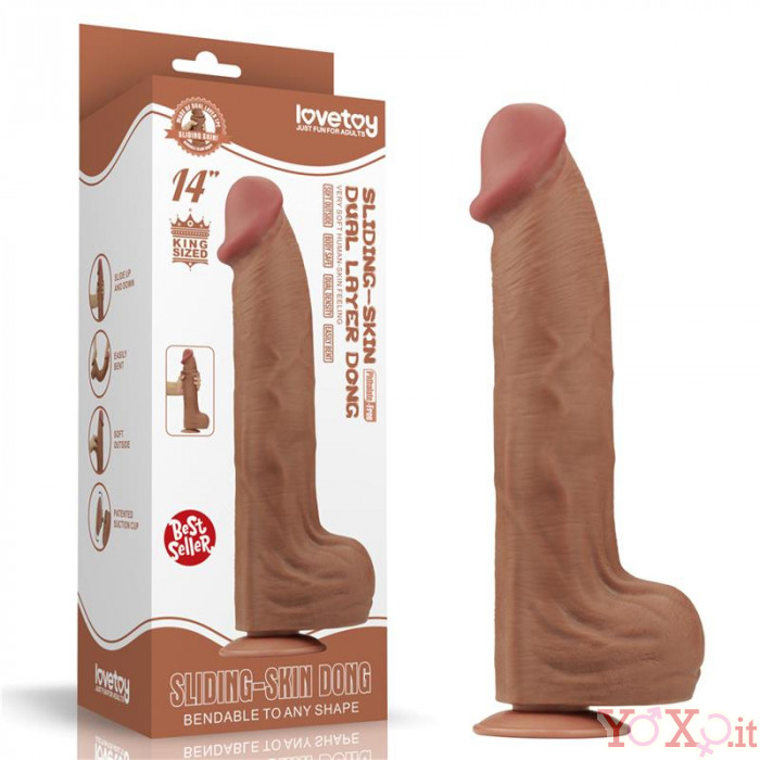 Dildo Mulatto Ermanno Con Pelle Scorrevole E Ventosa X Cm