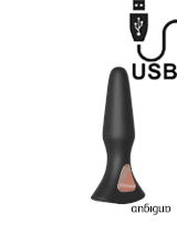 Alexandru - Cuneo Anale Vibrante 13,6 x 3,3 cm. Nero con Comando Wireless da Polso