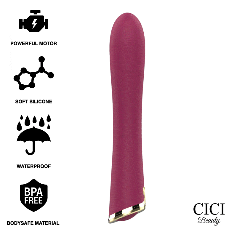 Vibratore con Spinta Cici 25 x 3,5 cm Rosa USB