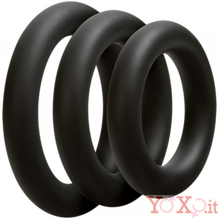 ANELLI FALLICI OPTIMALE 3 C-RING SET THICK BLACK 