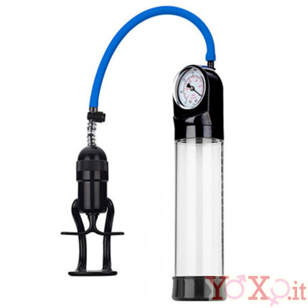 Sviluppatore Pene a Pompa Pressure Touch con Manometro 21,5 X 6,35 cm.