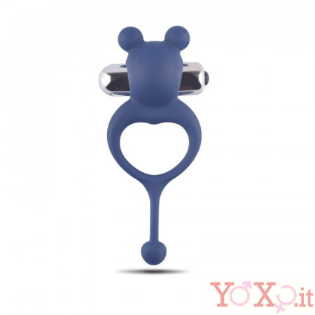 Anello Fallico in Silicone con Orsetto Vibrante Stimola Clitoride