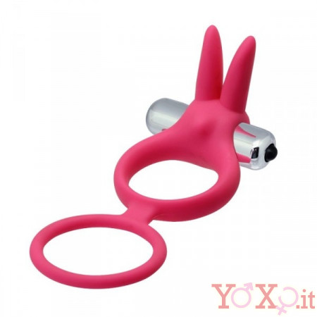 Anello Fallico Vibrante Timeless Dual Ring Rosa 3,5 cm.