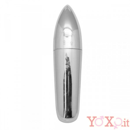Mini Vibratore Da Viaggio Argento 10,7 x 2,7 cm.