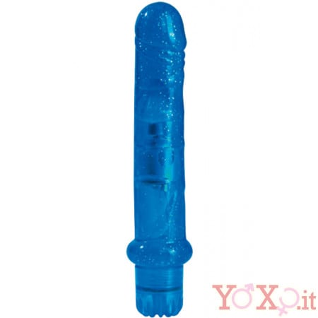 Vibratore Jammy Jelly Fresh Glitter Blue 16 x 2,5 cm.