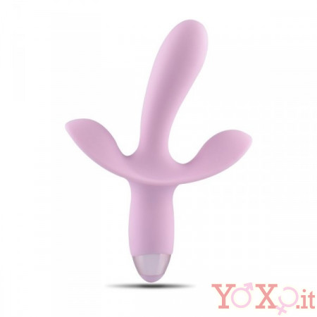 Vibratore Triplo Ricaricabile in Puro Silicone 20,5 x 3,5 cm.