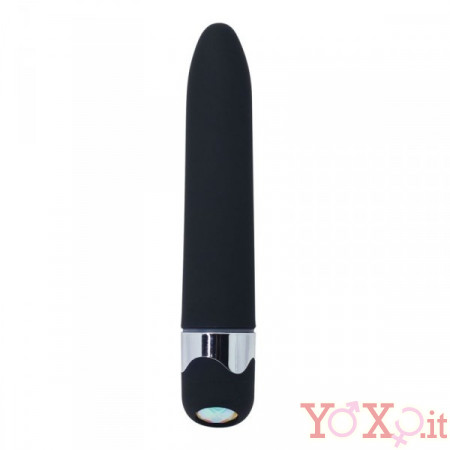 Vibratore Elegante con Diamante - Nero 15,3 x 2,8 cm.