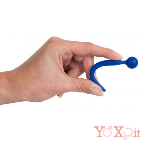 Sperm Stopper in Puro Silicone Flessibile Blu
