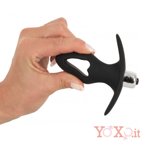 Cuneo Anale da Passeggio Vibrante in Puro Silicone 10,9 X 3,9 cm.