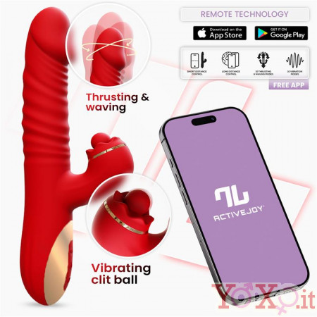 Vibratore Rabbit con APP Spinta, Oscillazione Ricaricabile USB
