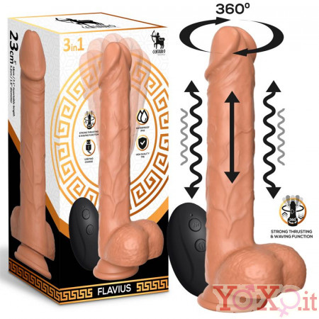 Vibratore Realistico con Spinta e Rotazione a 360º Flavius 21 x 4,2 cm