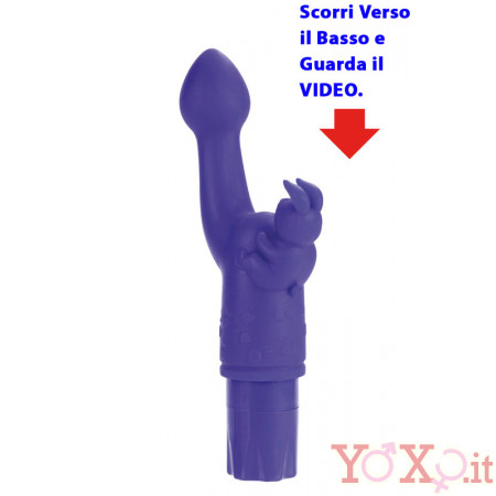 Vibratore Punto G e Stimolatore Clitoride in Silicone 18 X 3 cm.