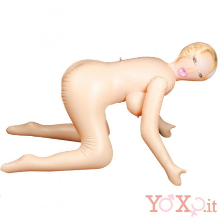 Omaggio bambola gonfiabile a pecorina - Bocca, ano e vagina penetrabili