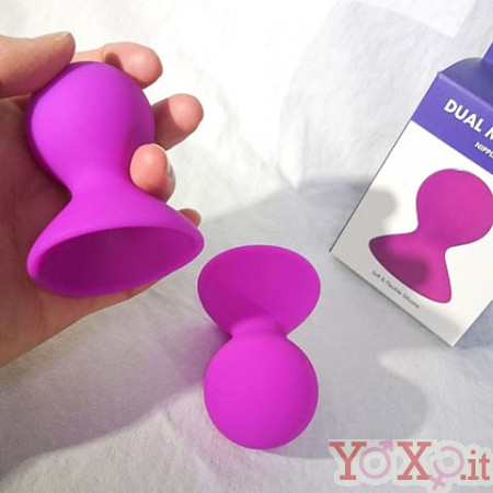 Potenti Succhia Capezzoli Unisex in Puro Silicone - Fucsia