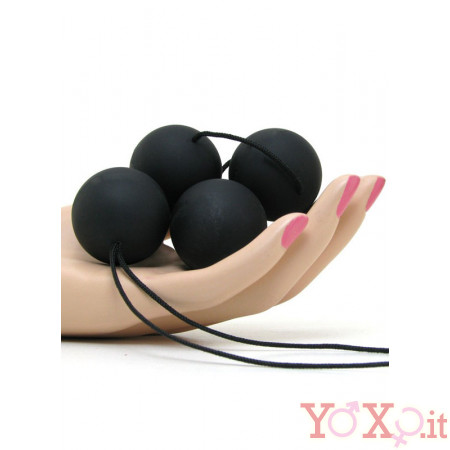 4 Sfere Vibranti per Stimolazione Anale o Vaginale Diametro 3,5 cm.