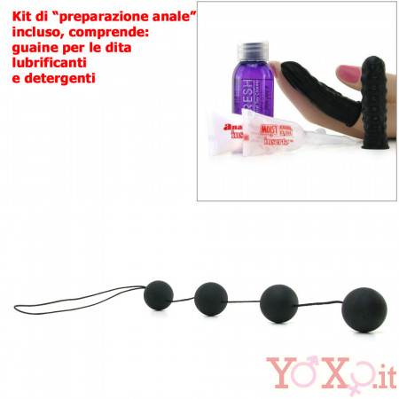 4 Sfere Vibranti per Stimolazione Anale o Vaginale Diametro 3,5 cm.