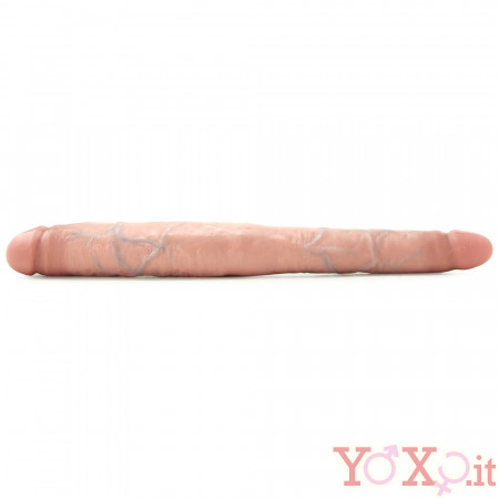 KING COCK - Fallo Doppio Ultra Realistico Lato Grande e Piccolo 40 X 4,5 e 3,3 cm.- Alta Qualita MADE in USA