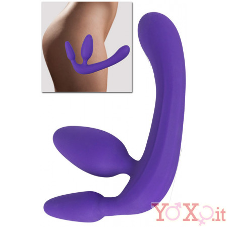 Strapless Strap-On Senza Lacci in Puro Silicone Triple Teaser 