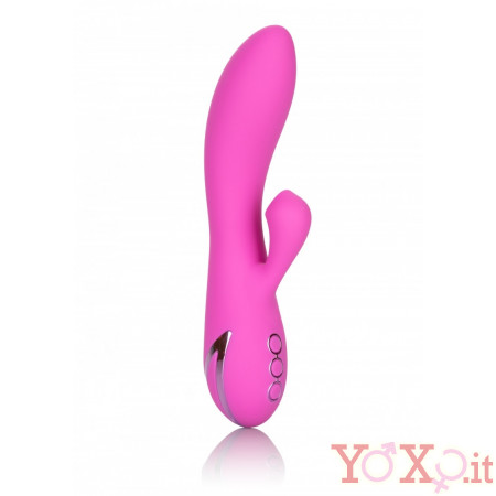 Vibratore Rabbit con Succhia Clitoride Ricaricabile USB in Silicone 12 x 3,75 cm.