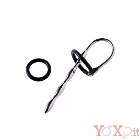 Stimolatore Uretra In Acciaio e Silicone 10 X 0,55-0,8 cm