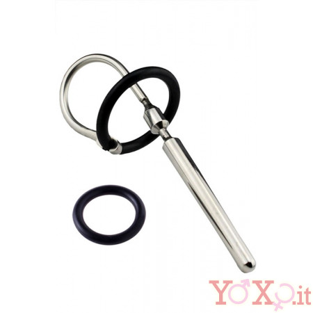Stimolatore Uretra In Acciaio e Silicone 8 X 0,65-0,8 cm