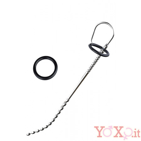 Stimolatore Uretra In Acciaio e Silicone 25 X 0,8 cm