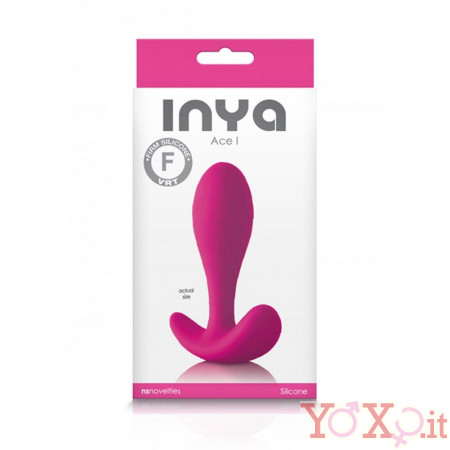 Cuneo Anale da Passeggio Inya Ace I in Puro Silicone Fucsia 11 X 2,8 cm.