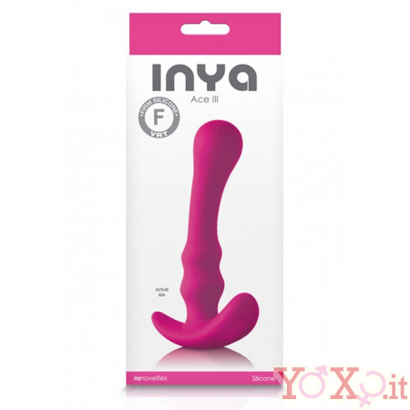 Cuneo Anale da Passeggio Inya Ace III in Puro Silicone Fucsia 14 X 2,8 cm.