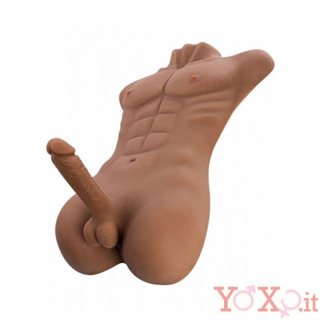 Busto Uomo Realistico con Dildo AIDEN 13 Kg