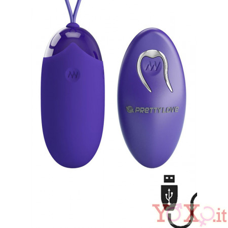 Ovetto Vibrante Telecomandato Wireless Blu 7,5 x 3,3 cm.