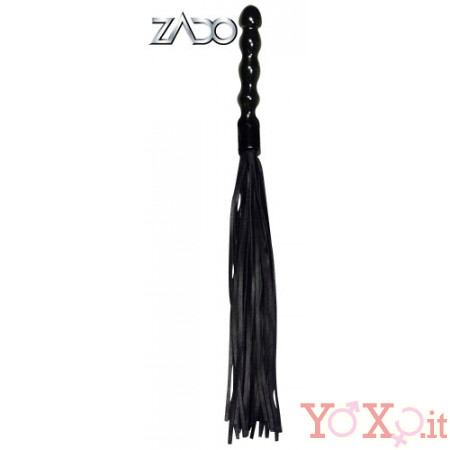 ZADO Frusta in Pelle con Dildo e Frange 56 cm.