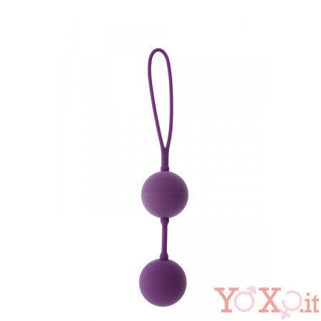 Sfere Vaginali in Puro Silicone Viola 19 X 3,5 cm.