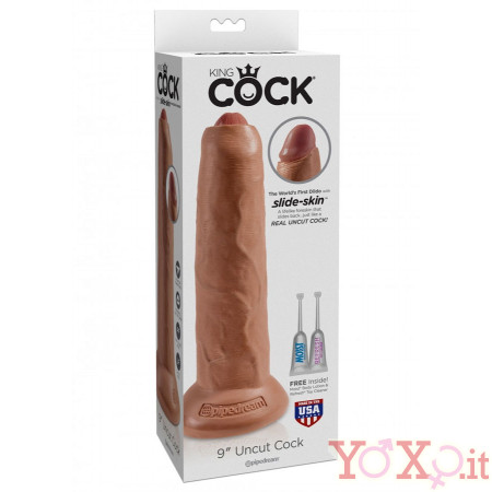 KING COCK - Fallo Ultra Realistico Mulatto che si Scappella 23 X 4,5 cm. Alta Qualita MADE in USA