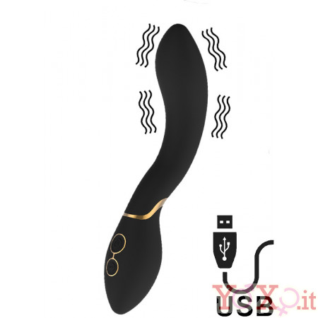 Vibratore Punto G ELITE in Silicone Ricaricabile USB 20 x 3,6 cm.