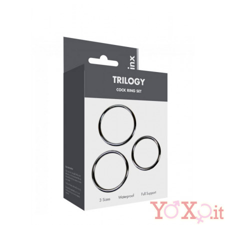 Set di 3 Anelli Fallici in Acciaio Inossidabile Trilogy