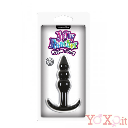Cuneo Anale da Passeggio Jelly Runcher a Tre Stadi 11 x 2,5 cm. Nero