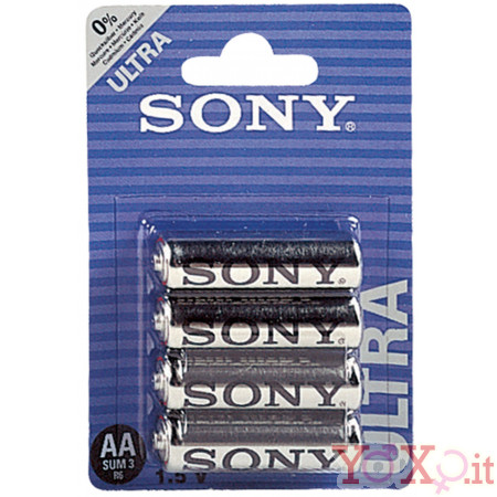 BATTERIE SONY STILO AA Pacco da 4 Pezzi