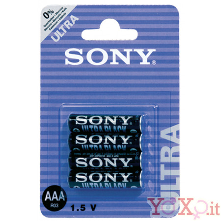 BATTERIE SONY MINI STILO AAA  Pacco da 4 Pezzi