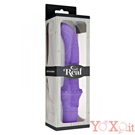 Vibratore Punto G in PURO SILICONE Lilla Impermeabile 19 x 4 cm.