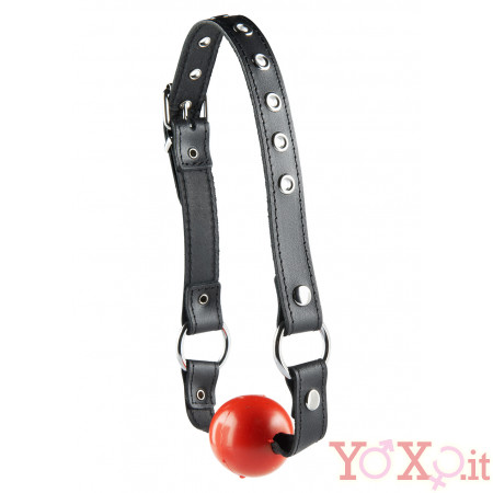 BDSM HARD - Morso GAG di Alta Qualita in Gomma Piena e Pelle