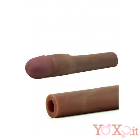 CyberSkin® - Guaina Fallica con Vibrazione XTRA TRANSFORMER +10 cm.