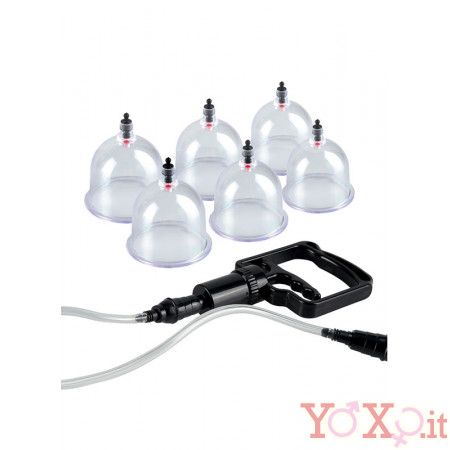 Set di 6 Coppette succhia Clitoride Capezzoli e Pene