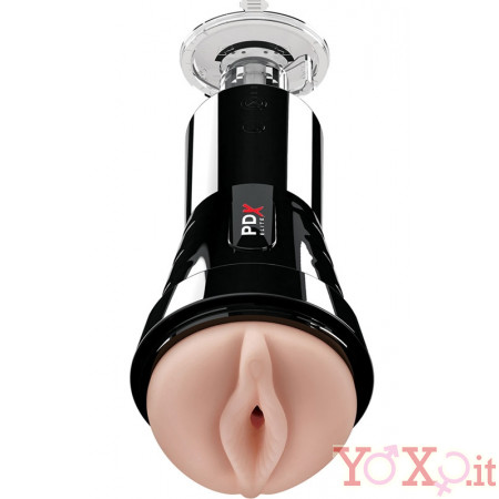 Masturbatore Vagina Effetto Mungitrice Pdx Elite in Fanta Flesh® Ricaricabile USB