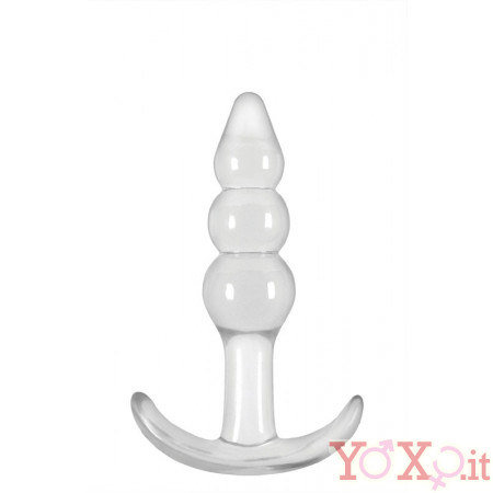 Cuneo Anale da Passeggio Jelly Runcher a Tre Stadi 11 x 2,5 cm. Trasparente