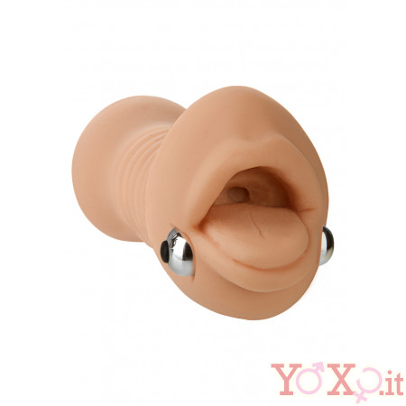 Masturbatore Bocca Pompinara Vicky in UR3® con Vibrazione