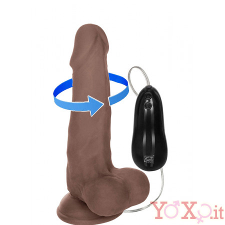 Vibratore Realistico Africano Rotante Emperor in Real Skin®  16 X 3,8 cm.