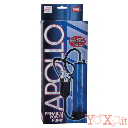 Sviluppatore Pene a Pompa Apollo PREMIUM POWER 22 x 6,3 cm. Blu