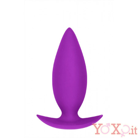 Cuneo Anale da Passeggio in Puro Silicone Viola 10 X 3,5 cm.
