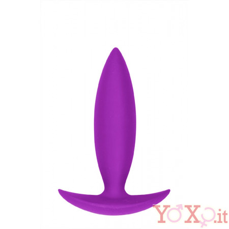 Cuneo Anale da Passeggio in Puro Silicone Viola 10 x 2,5 cm.